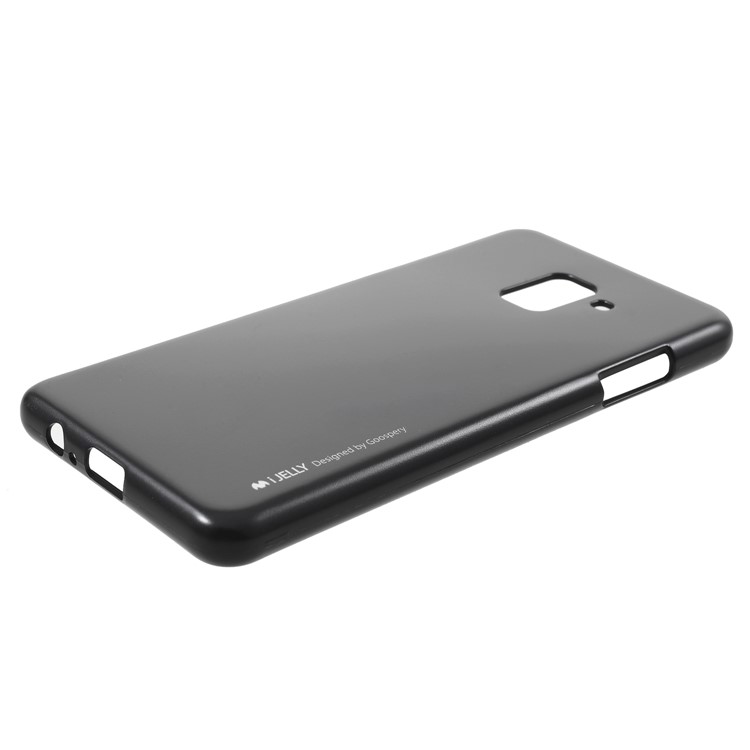 MERCURY GOOSPERY i JELLY Metallic TPU Mobile Phone Case for Samsung Galaxy A8+ (2018) - Black-3