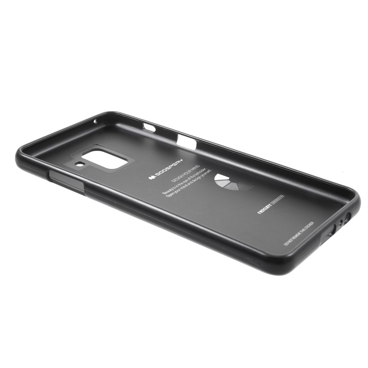 MERCURY GOOSPERY i JELLY Metallic TPU Mobile Phone Case for Samsung Galaxy A8+ (2018) - Black-4