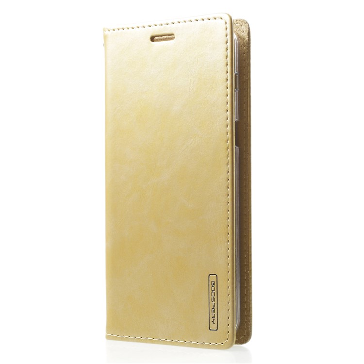 MERCURY GOOSPERY Blue Moon Leather Wallet Mobile Phone Case for Samsung Galaxy A8+ (2018) - Gold-3