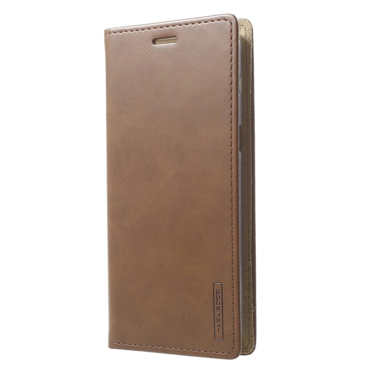 MERCURY GOOSPERY Blue Moon Leather Wallet Mobile Phone Cover for Samsung Galaxy A8+ (2018) - Coffee-3