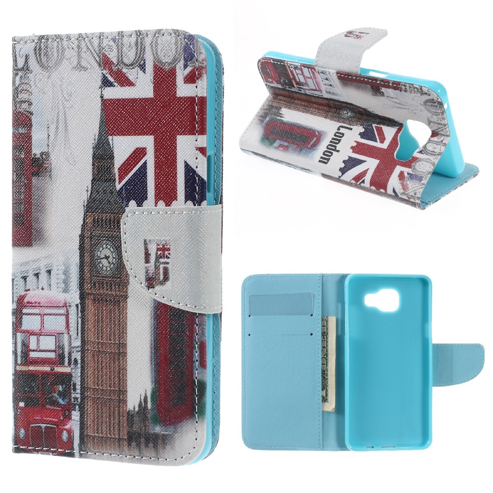 Wallet Leather Phone Case for Samsung Galaxy A5 SM-A510F (2016) - Retro Big Ben-1