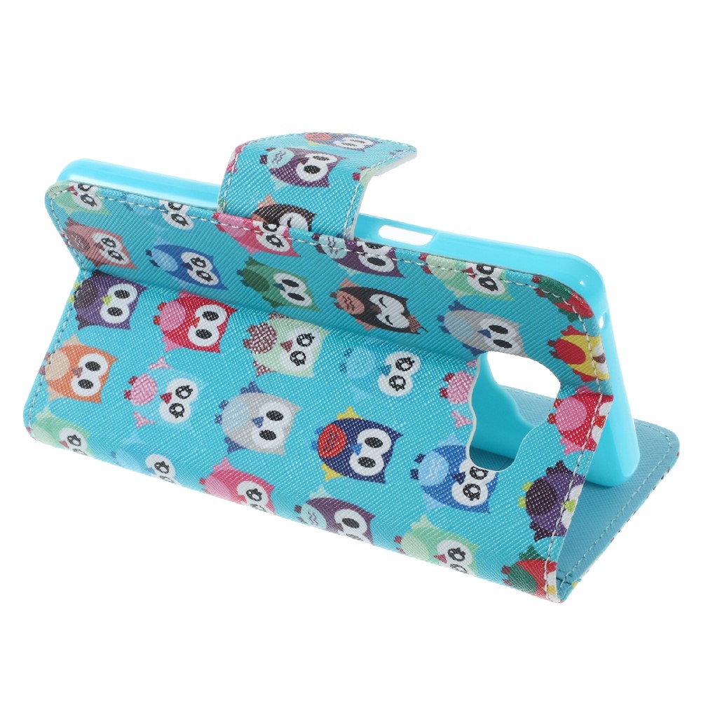 Wallet Leather Cover Case for Samsung Galaxy A5 SM-A510F (2016) - Multiple Owls-3