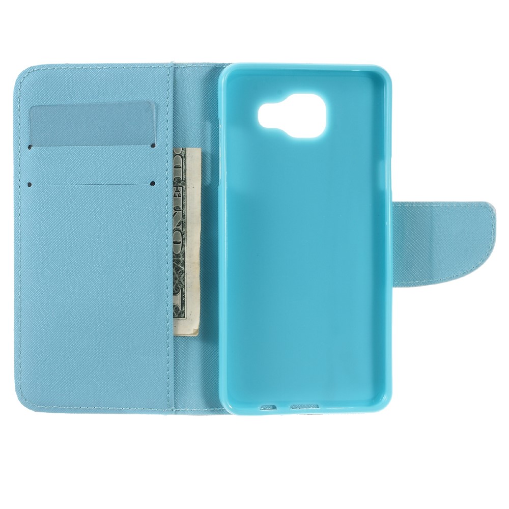 Magnetic Leather Stand Cover for Samsung Galaxy A5 SM-A510F (2016) - Blue Butterfly-5