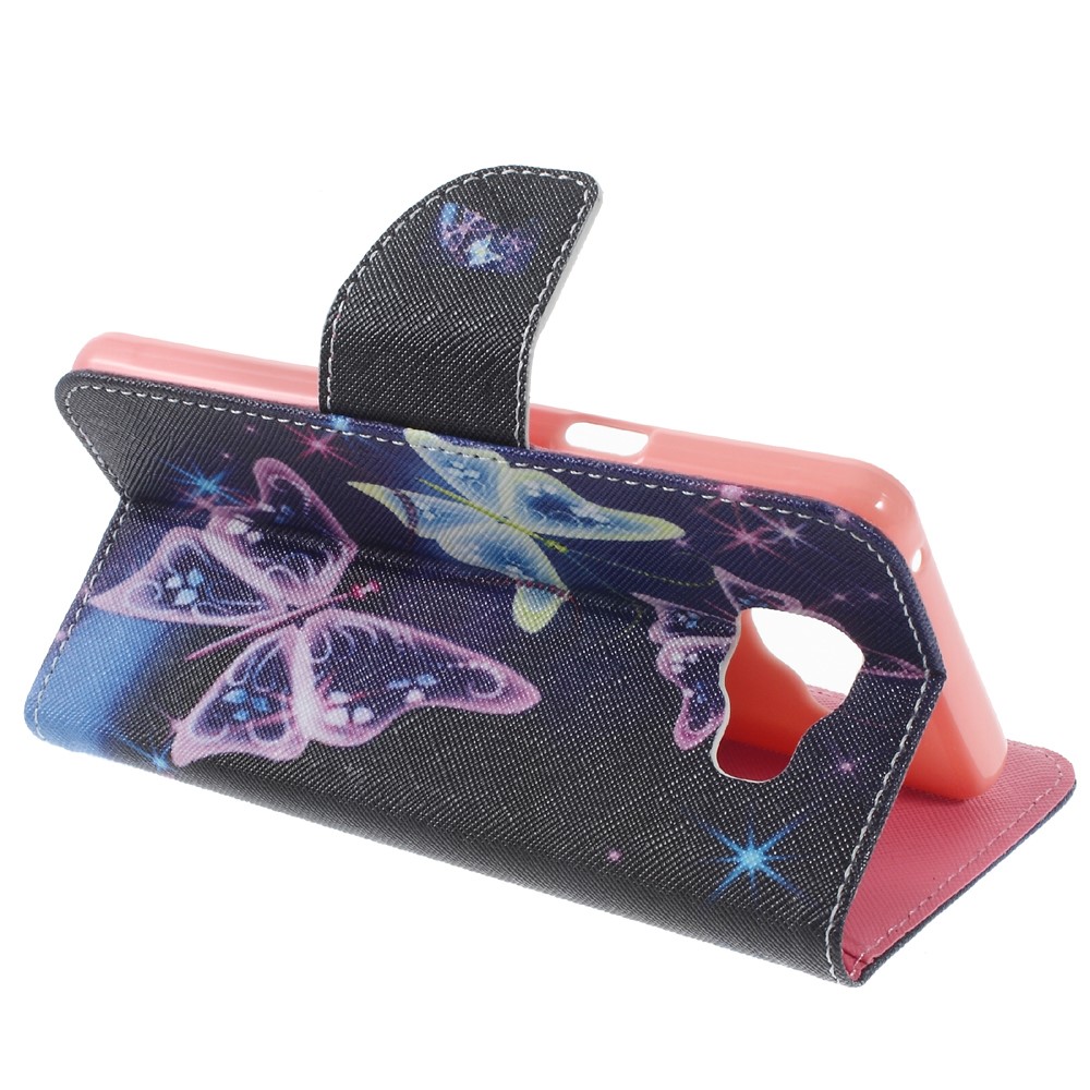 Wallet Leather Stand Case for Samsung Galaxy A5 SM-A510F (2016) - Vivid Butterfly-3