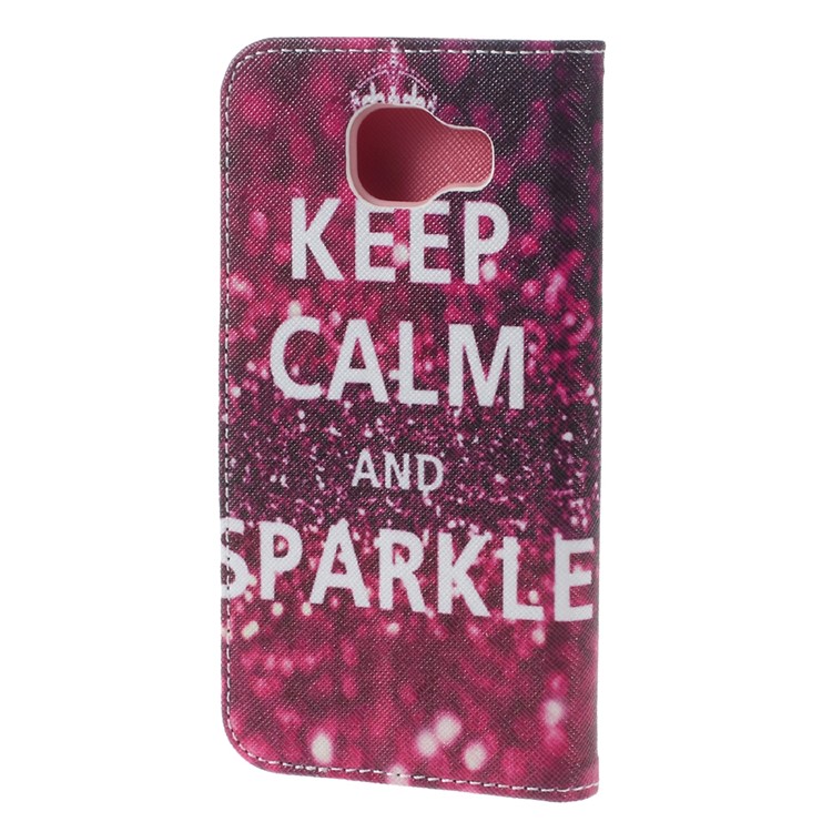 Wallet Leather Stand Case for Samsung Galaxy A5 SM-A510F (2016) - Keep Calm and Sparkle-2
