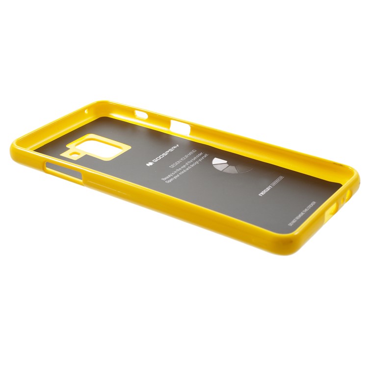 MERCURY GOOSPERY Glitter Powder Jelly TPU Mobile Phone Shell for Samsung Galaxy A8 (2018) Plus - Yellow-3