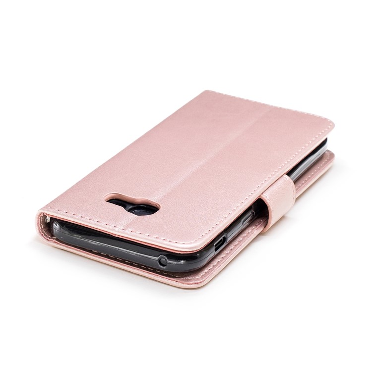 Imprinted Flamingo Pattern Leather Magnetic Case with Strap for Samsung Galaxy A5 (2017) SM-A520 - Rose Gold-7