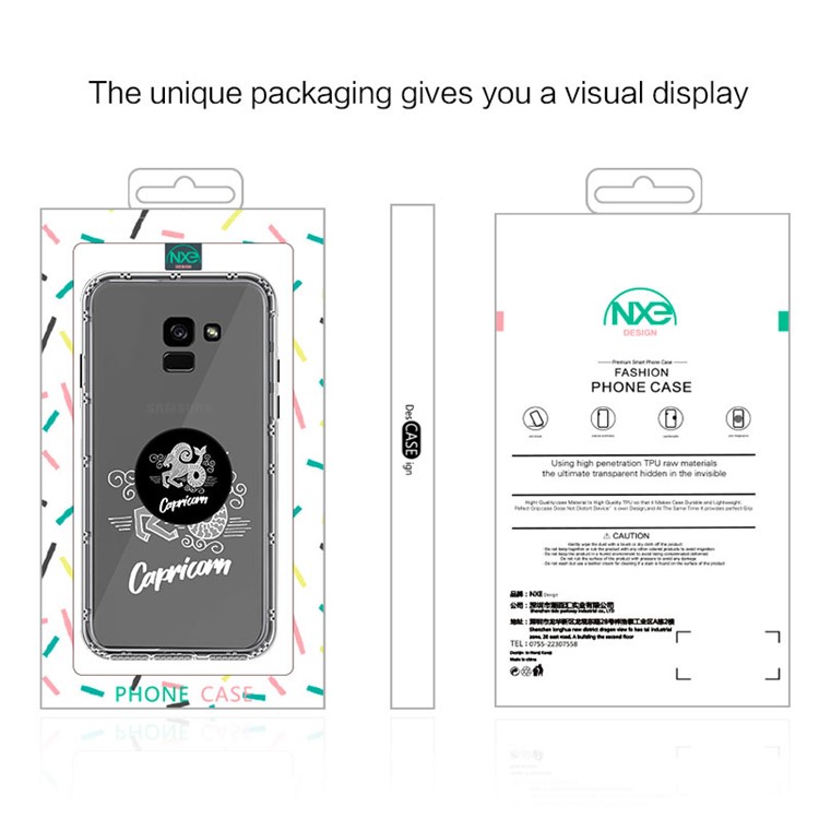 NXE Constellation Series for Samsung Galaxy A8 (2018) TPU + PC Case Mobile Accessory - Capricorn-6