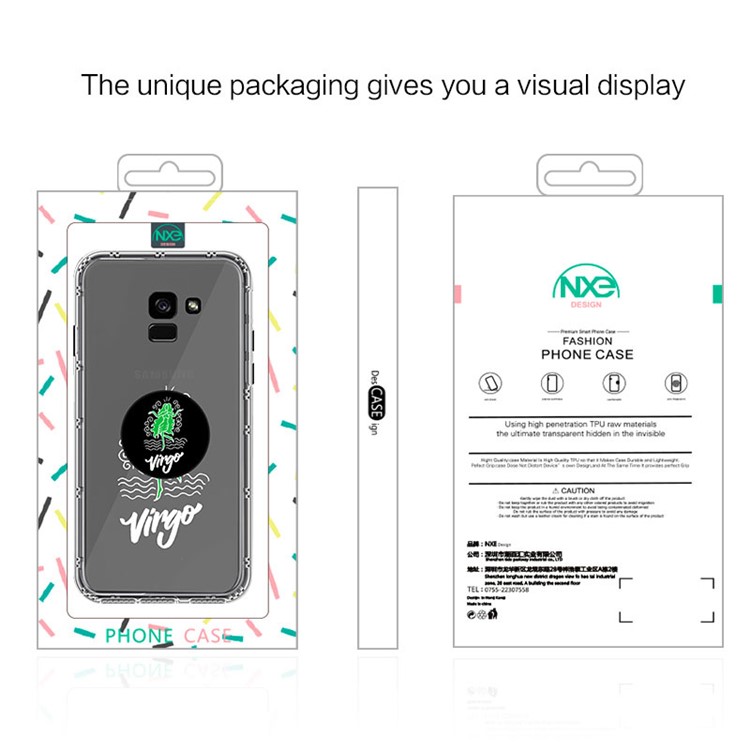 NXE Constellation Series for Samsung Galaxy A8 (2018) TPU + PC Mobile Case Accessory - Virgo-6