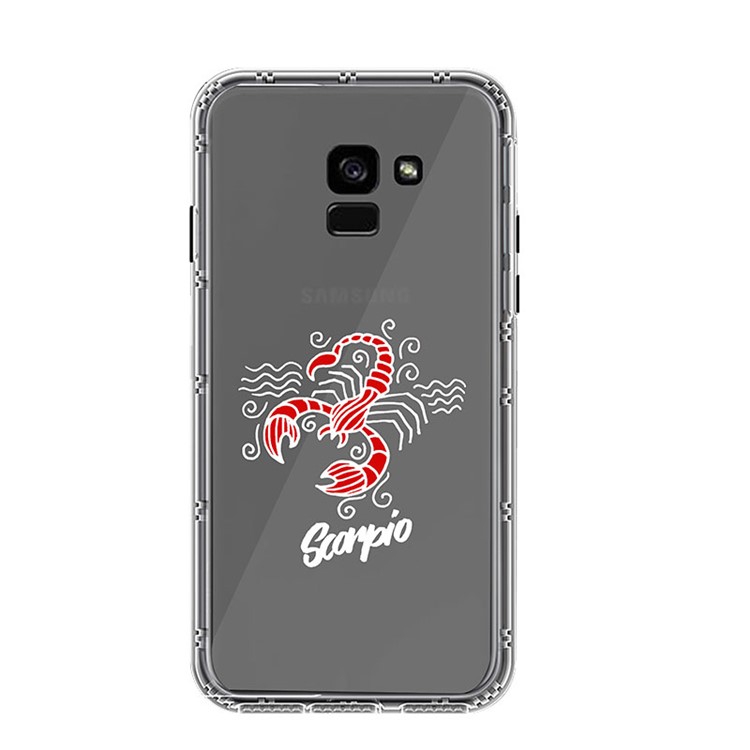 NXE Constellation Series for Samsung Galaxy A8 (2018) TPU + PC Protection Back Case - Red Color Scorpio-2