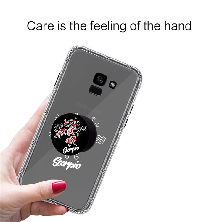 NXE Constellation Series for Samsung Galaxy A8 (2018) TPU + PC Protection Back Case - Red Color Scorpio-4