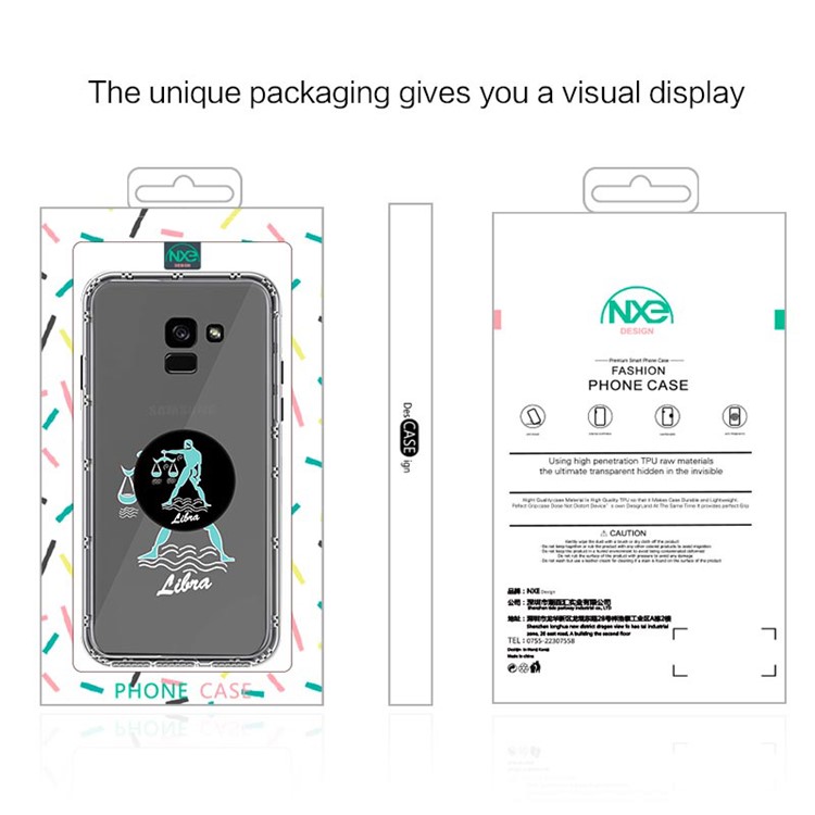 NXE Constellation Series for Samsung Galaxy A8 (2018) TPU + PC Phone Lightweight Cover Shell - Libra-6