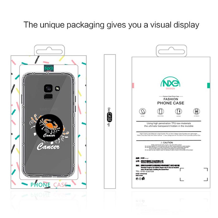 NXE Constellation Series TPU + PC Hybrid Case for Samsung Galaxy A8 Plus (2018) - Cancer-6