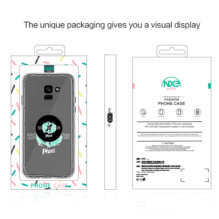 NXE Constellation Series TPU + PC Phone Accessory Case for Samsung Galaxy A8 Plus (2018) - Pisces-6