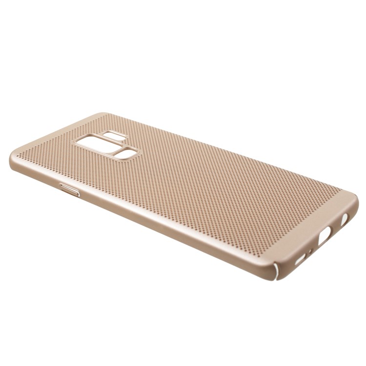 Hollow Mesh Heat Dissipation PC Mobile Phone Casing Cover for Samsung Galaxy S9 Plus G965 - Gold-2
