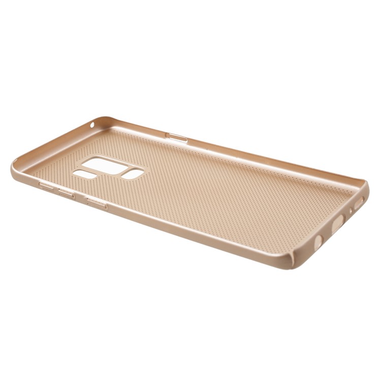 Hollow Mesh Heat Dissipation PC Mobile Phone Casing Cover for Samsung Galaxy S9 Plus G965 - Gold-3