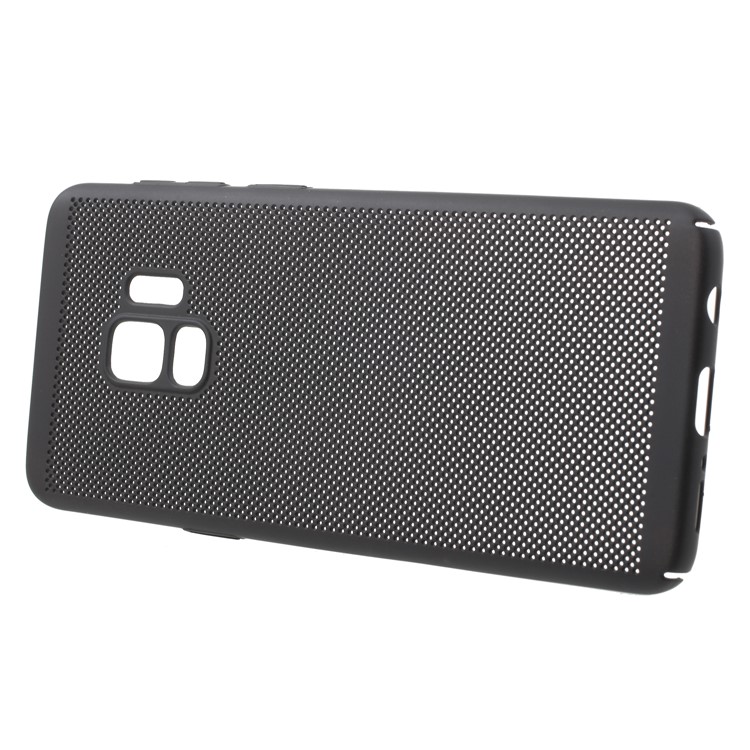 For Samsung Galaxy S9 Hollow Mesh Heat Dissipation PC Cover - Black-2