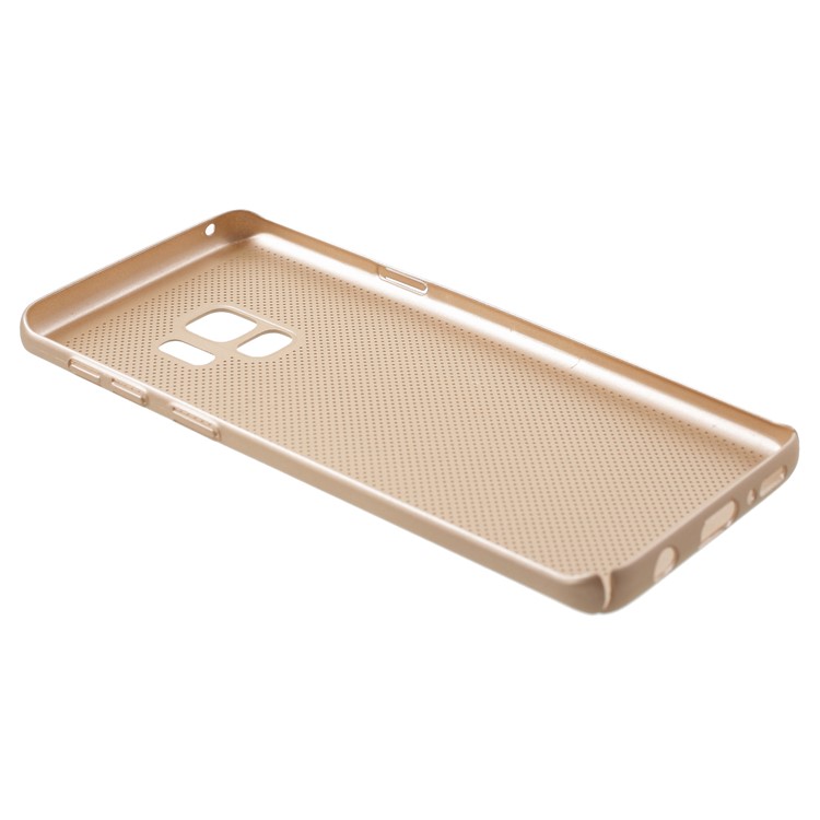 For Samsung Galaxy S9 Hollow Mesh Heat Dissipation PC Hard Mobile Cover - Gold-3