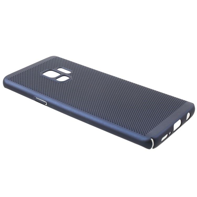 For Samsung Galaxy S9 Hollow Mesh Heat Dissipation Hard PC Mobile Lightweight Case Shell - Blue-2