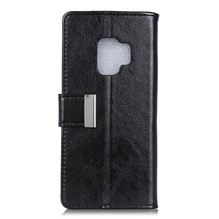 For Samsung Galaxy S9 Nappa Texture PU Leather Wallet Stand Case - Black-1