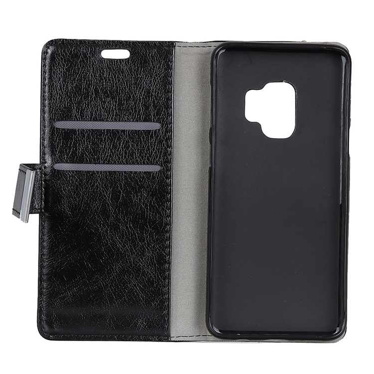 For Samsung Galaxy S9 Nappa Texture PU Leather Wallet Stand Case - Black-2