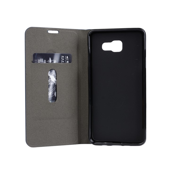 Two-color Leather Stand Case for Samsung Galaxy A3 SM-A310F (2016) - Dark Grey-4