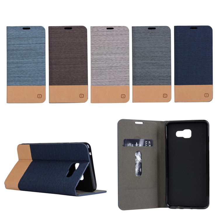 Two-color Leather Stand Case for Samsung Galaxy A3 SM-A310F (2016) - Dark Grey-5