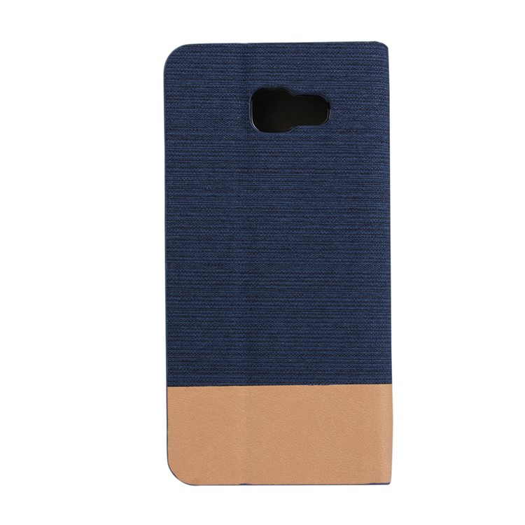 Two-color Leather Stand Case Cover for Samsung Galaxy A3 SM-A310F (2016) - Dark Blue-2