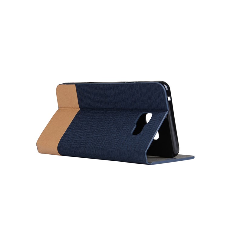 Two-color Leather Stand Case Cover for Samsung Galaxy A3 SM-A310F (2016) - Dark Blue-3