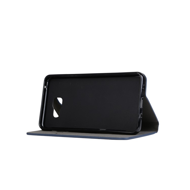 Two-color Leather Stand Case Cover for Samsung Galaxy A3 SM-A310F (2016) - Dark Blue-4