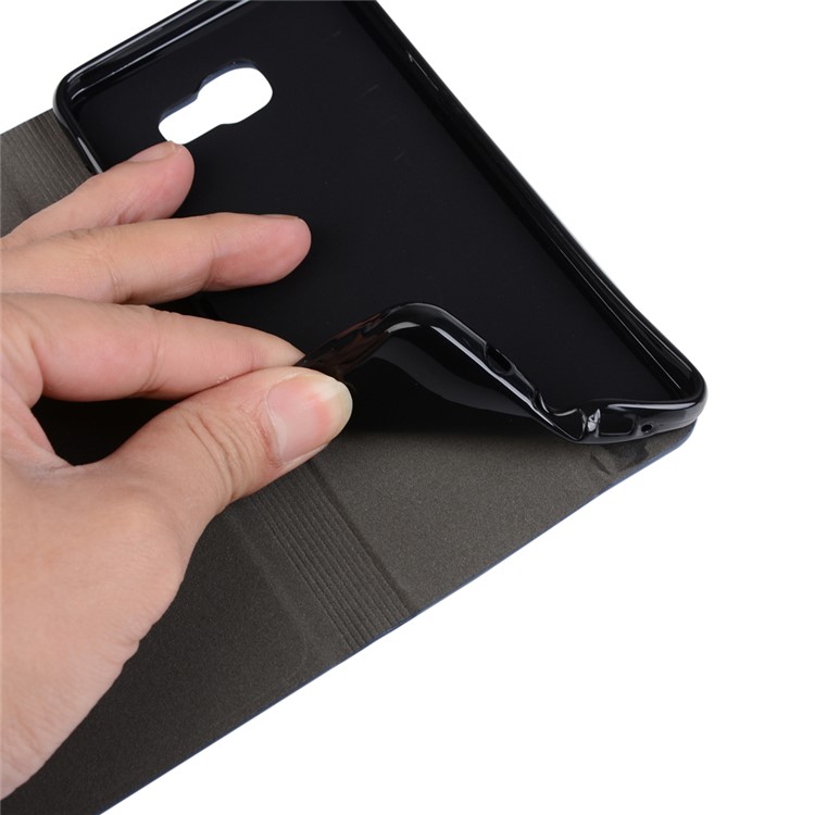 Two-color Leather Stand Case Cover for Samsung Galaxy A3 SM-A310F (2016) - Dark Blue-6