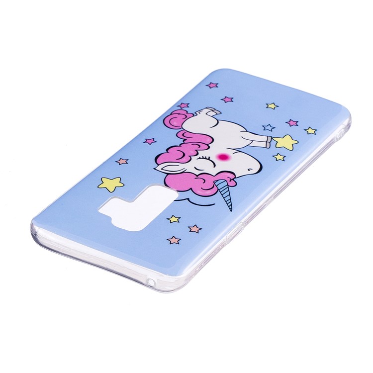 Patterned Noctilucent IMD Soft TPU Gel Casing for Samsung Galaxy S9+ G965 - Cute Unicorn-3