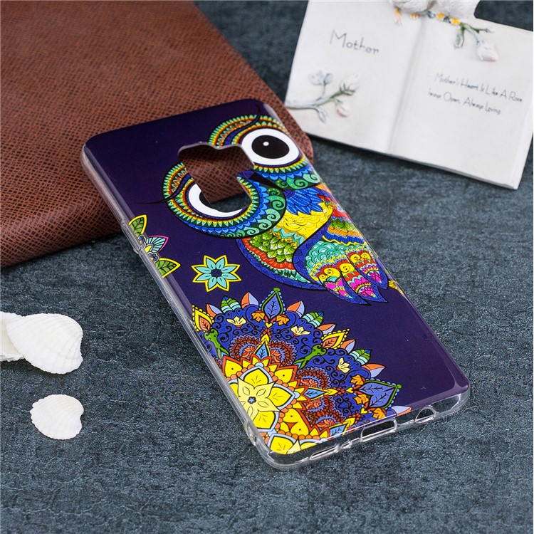 Patterned Noctilucent IMD Soft TPU Flexible Gel Cover for Samsung Galaxy S9+ G965 - Owl-5
