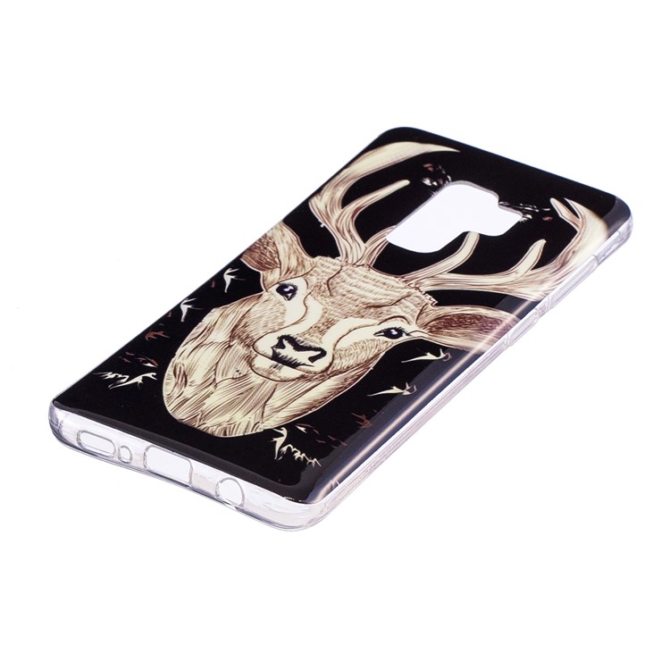 Noctilucent Patterned IMD TPU Featherweight Casing for Samsung Galaxy S9+ G965 - Elk-2