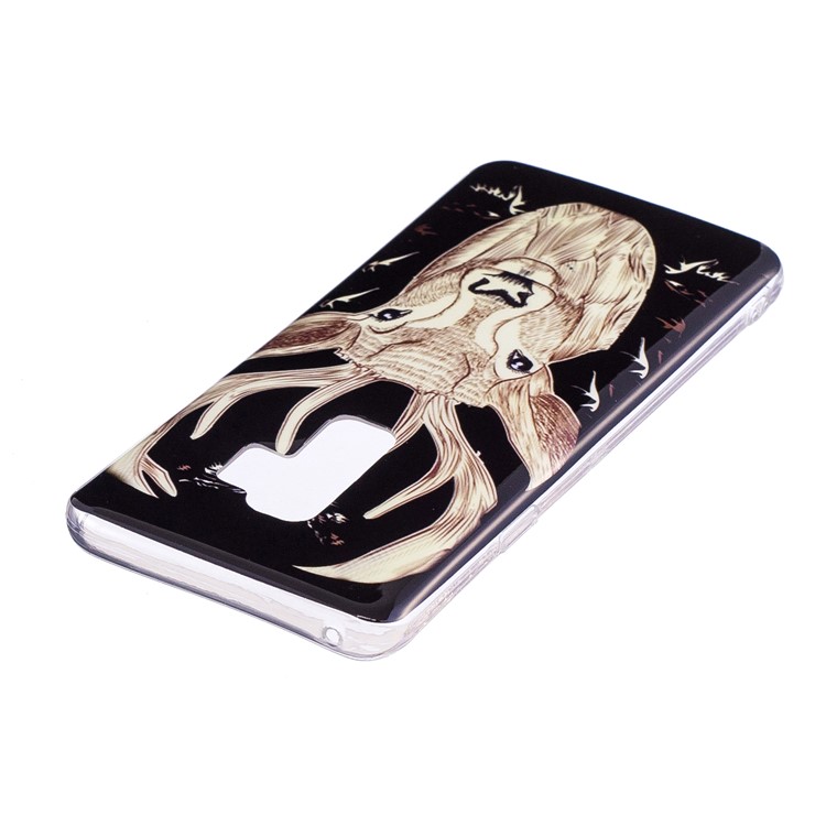 Noctilucent Patterned IMD TPU Featherweight Casing for Samsung Galaxy S9+ G965 - Elk-3
