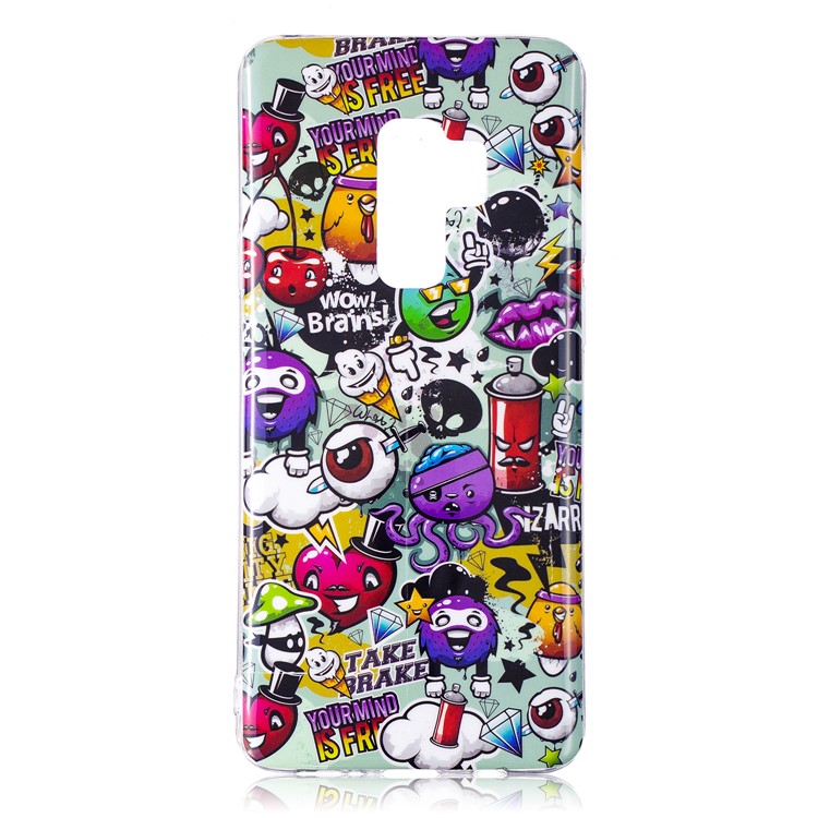 Patterned Noctilucent IMD Soft TPU Gel Mobile Cover Shell for Samsung Galaxy S9+ G965 - Sundry Patterns-1