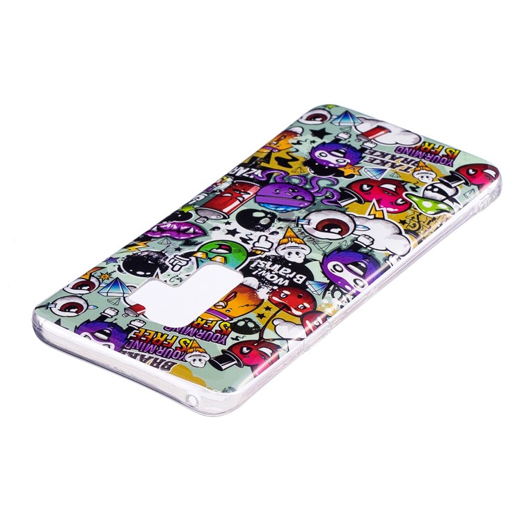 Patterned Noctilucent IMD Soft TPU Gel Mobile Cover Shell for Samsung Galaxy S9+ G965 - Sundry Patterns-3