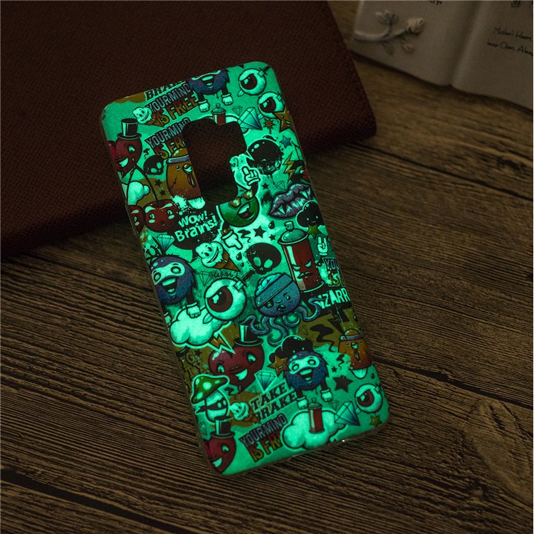 Patterned Noctilucent IMD Soft TPU Gel Mobile Cover Shell for Samsung Galaxy S9+ G965 - Sundry Patterns-4