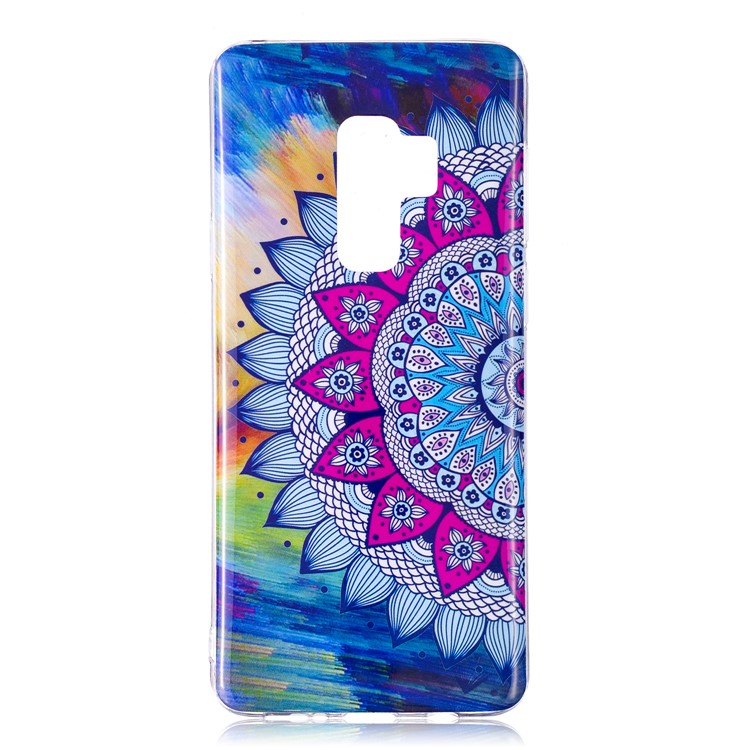For Samsung Galaxy S9 Plus Patterned Noctilucent IMD Soft TPU Cover Shell - Mandala-1