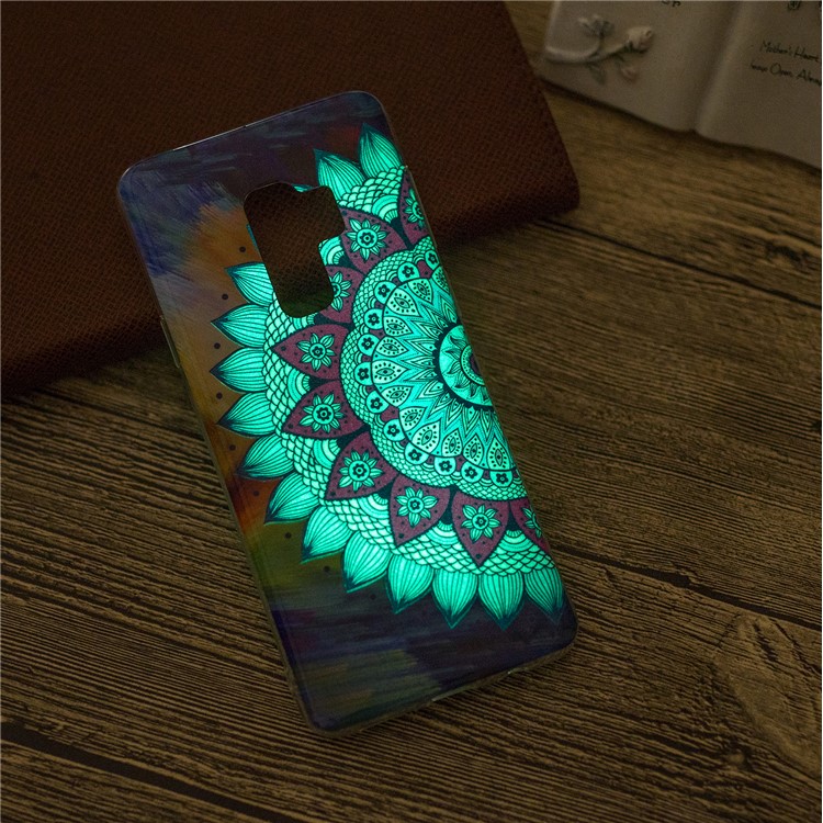 For Samsung Galaxy S9 Plus Patterned Noctilucent IMD Soft TPU Cover Shell - Mandala-4
