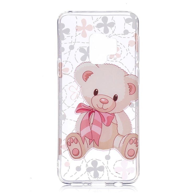 Patterned IMD Soft TPU Back Case for Samsung Galaxy S9 - Cute Bear-1