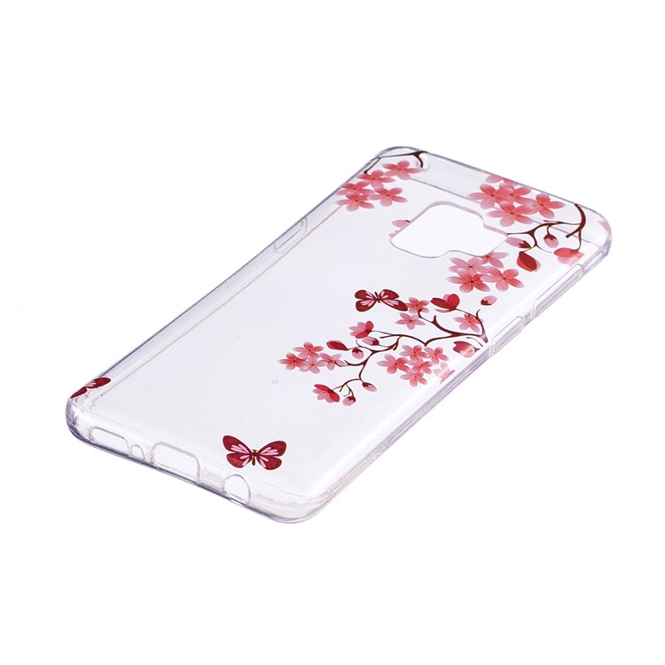 Patterned IMD Soft TPU Back Shell for Samsung Galaxy S9 - Butterfly and Flower-2