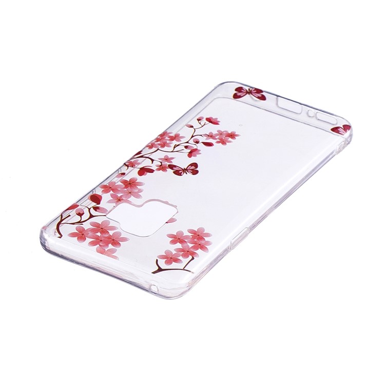 Patterned IMD Soft TPU Back Shell for Samsung Galaxy S9 - Butterfly and Flower-3