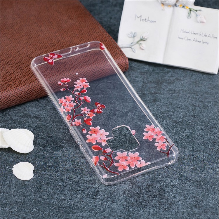 Patterned IMD Soft TPU Back Shell for Samsung Galaxy S9 - Butterfly and Flower-5