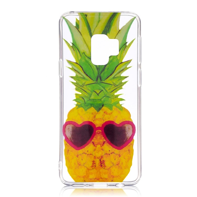 Patterned IMD Soft TPU Back Phone Case for Samsung Galaxy S9 - Pineapple-1