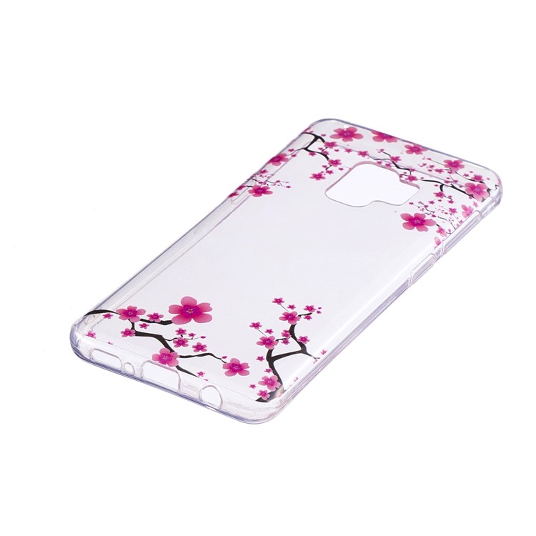 Patterned IMD Soft TPU Back Mobile Cover for Samsung Galaxy S9 - Plum Blossom-2