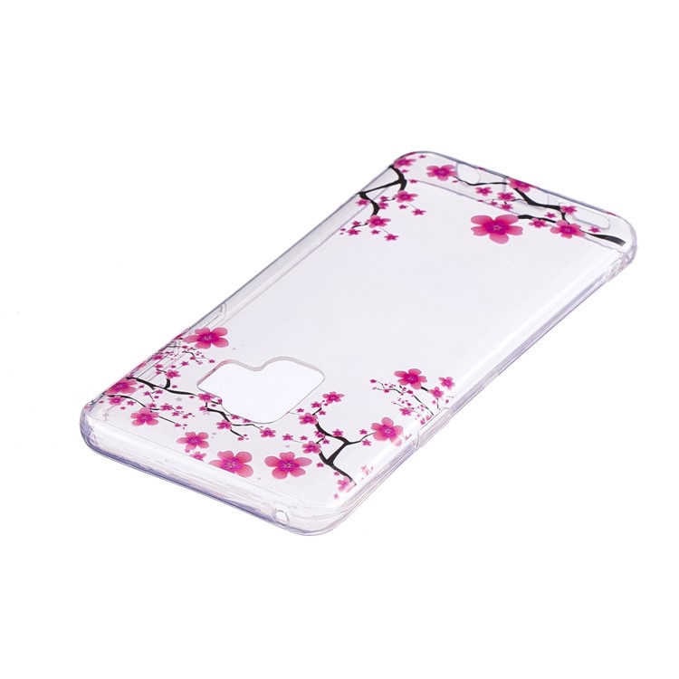 Patterned IMD Soft TPU Back Mobile Cover for Samsung Galaxy S9 - Plum Blossom-3
