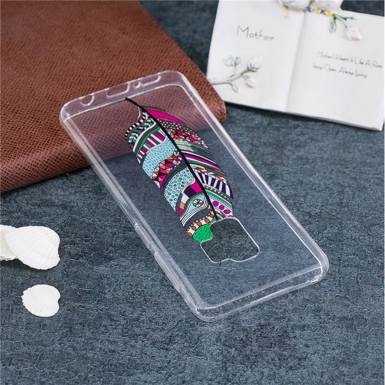 For Samsung Galaxy S9 Patterned IMD Soft TPU Cellphone Case - Tribal Feather-5