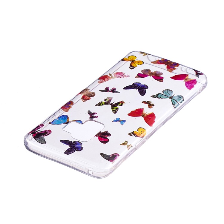 Patterned Soft TPU IMD Back Cover Protector for Samsung Galaxy S9 - Colorful Butterfly-3