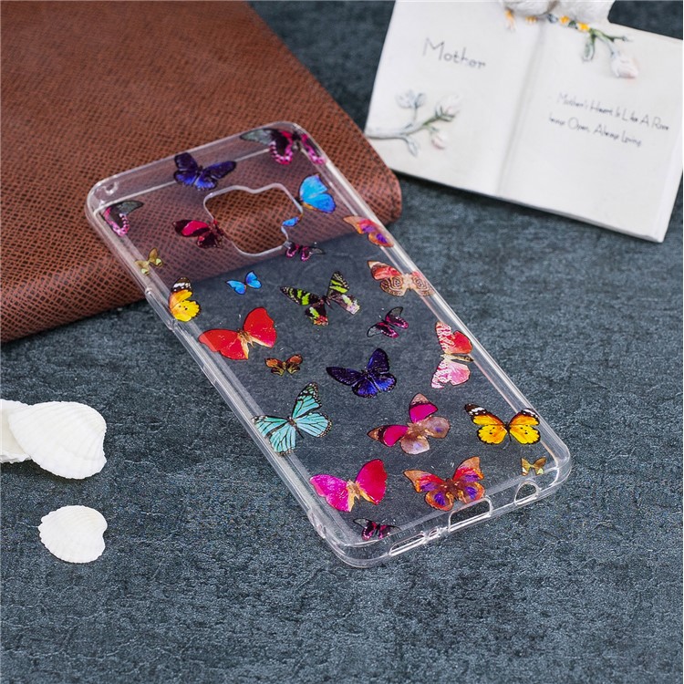 Patterned Soft TPU IMD Back Cover Protector for Samsung Galaxy S9 - Colorful Butterfly-4